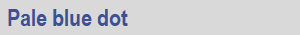 Pale blue dot